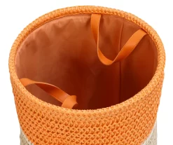 Natural & Orange 3-Piece Paper Straw Nesting Storage Basket Set -Home Decor Store 810669763 A0 6