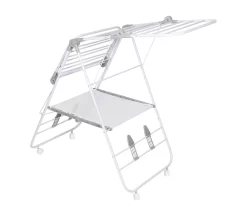 White Expandable Folding-Wing Wheeled Drying Rack -Home Decor Store 810669779 A0 4