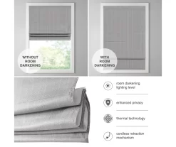 Paxton Room-Darkening Cordless Roman Shade -Home Decor Store 810676406 810676404 810676403 810676401 810676402 810676405 810676407 810676411 D6 8