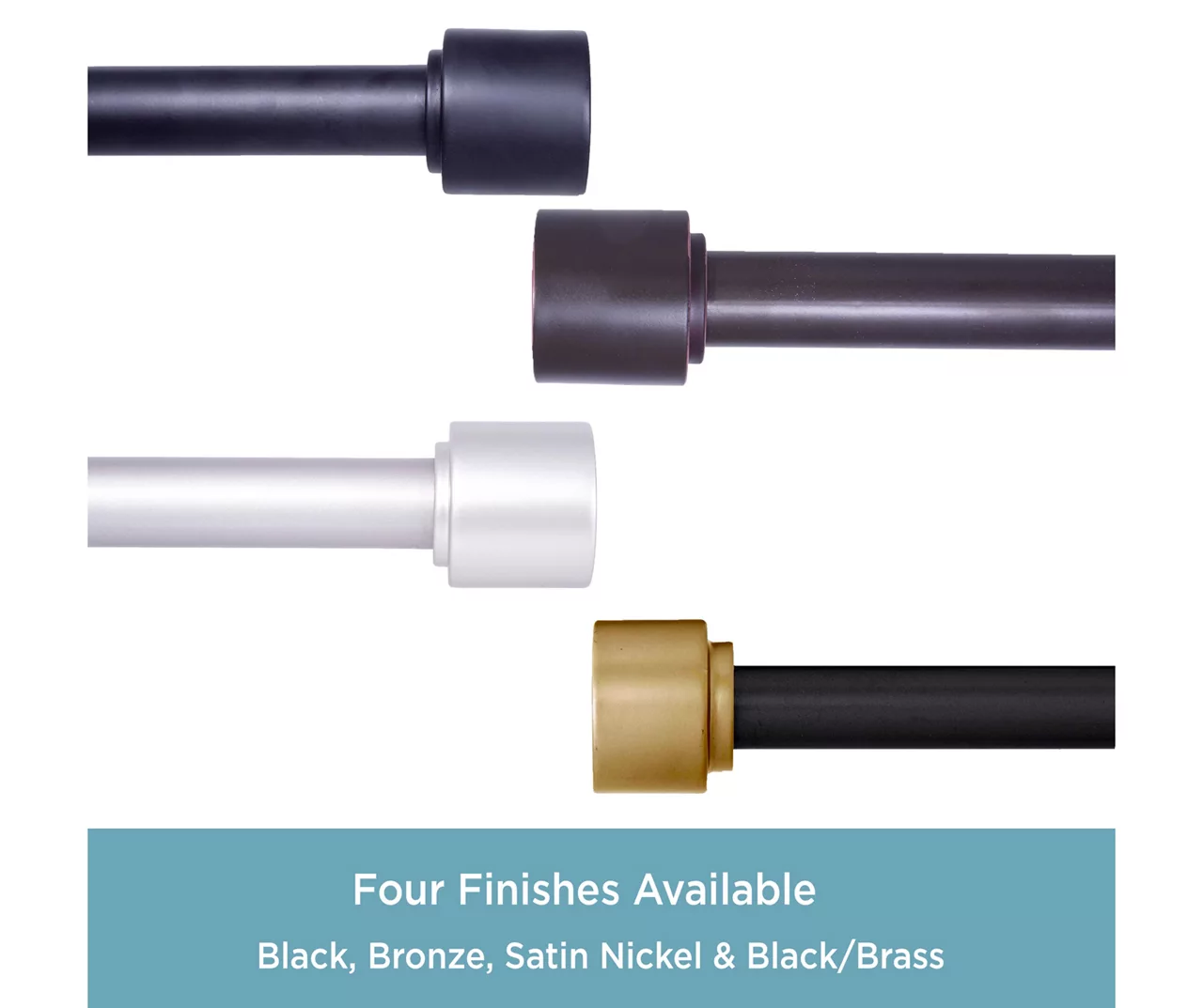 Kenney Astrid 1" Adjustable Curtain Rod 9 Kenney Astrid 1" Adjustable Curtain Rod - Image 9