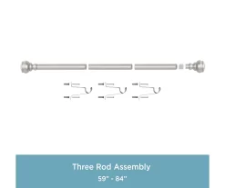 Kenney Terry 1" Adjustable Curtain Rod -Home Decor Store 810679559 A0 06