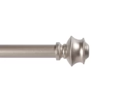 Phoenix Brushed Nickel 5/8" Adjustable Curtain Rod, (28"-48")
