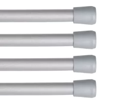 Kenney Fast Fit 4-Piece 7/16" Adjustable Tension Curtain Rod Set, (28"-48") -Home Decor Store 810679600 A0 01