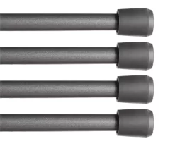 Kenney Fast Fit 4-Piece 7/16" Adjustable Tension Curtain Rod Set, (28"-48") -Home Decor Store 810679601 A0 01