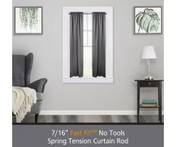 Kenney Fast Fit 4-Piece 7/16" Adjustable Tension Curtain Rod Set, (28"-48") -Home Decor Store 810679602 A0 02