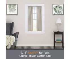 Kenney Fast Fit 4-Piece 7/16" Adjustable Tension Curtain Rod Set, (28"-48") -Home Decor Store 810679604 A0 02
