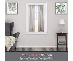 Kenney Fast Fit 4-Piece 7/16" Adjustable Tension Curtain Rod Set, (28"-48") -Home Decor Store 810679606 A0 02