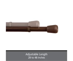 Kenney Fast Fit 4-Piece 7/16" Adjustable Tension Curtain Rod Set, (28"-48") -Home Decor Store 810679606 A0 04